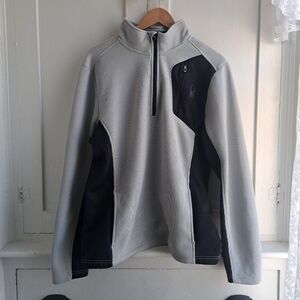 Spyder Gray and Black Quarter-Zip Midlayer